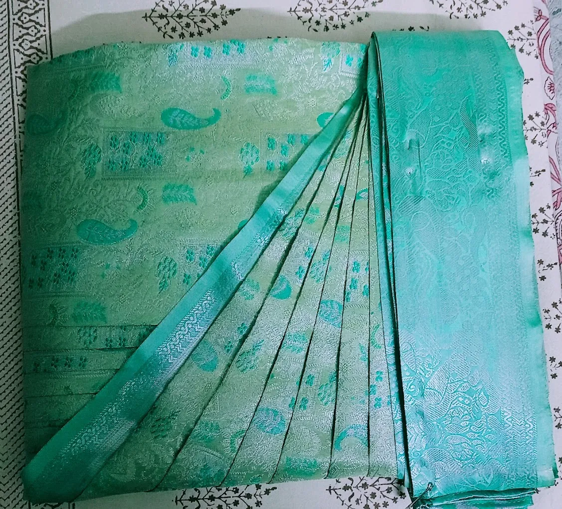 Sai Rakshitha saree pre-pleating